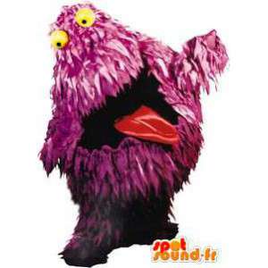 Mascot monstruo púrpura con ojos amarillos - MASFR004611 - Mascotas de los monstruos