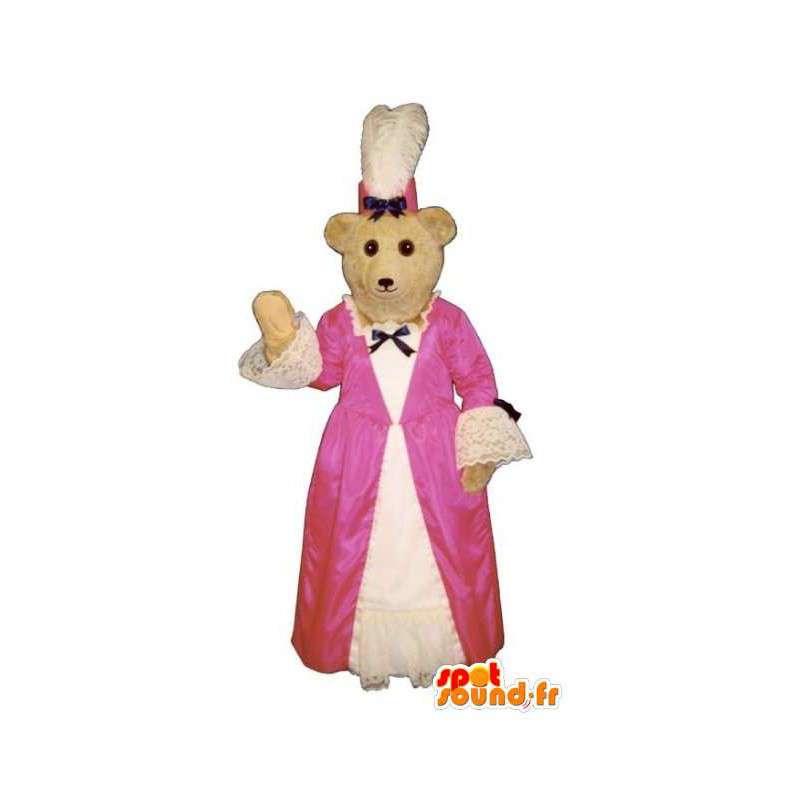 Bear maskot oblečený v tradičním bretaňském kostýmu - MASFR004620 - Bear Mascot