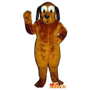 Mascotte de chien orange, noir et blanc. Costume de chien - MASFR004624 - Mascottes de chien