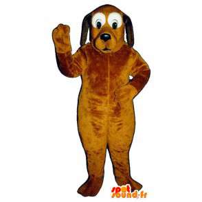 Orange Maskottchen Hund schwarz und weiß. Hundekostüm - MASFR004624 - Hund-Maskottchen