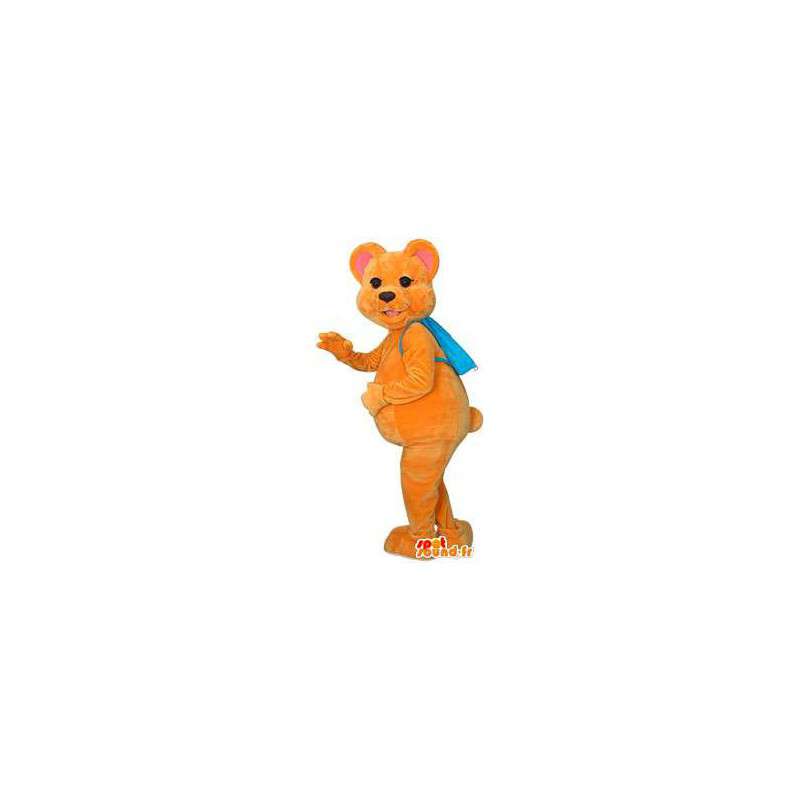 Maskot oransje bjørn. Orange bear suit - MASFR004636 - bjørn Mascot