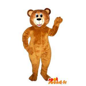 Arancione orso bruno mascotte. Arancione orso vestito - MASFR004645 - Mascotte orso
