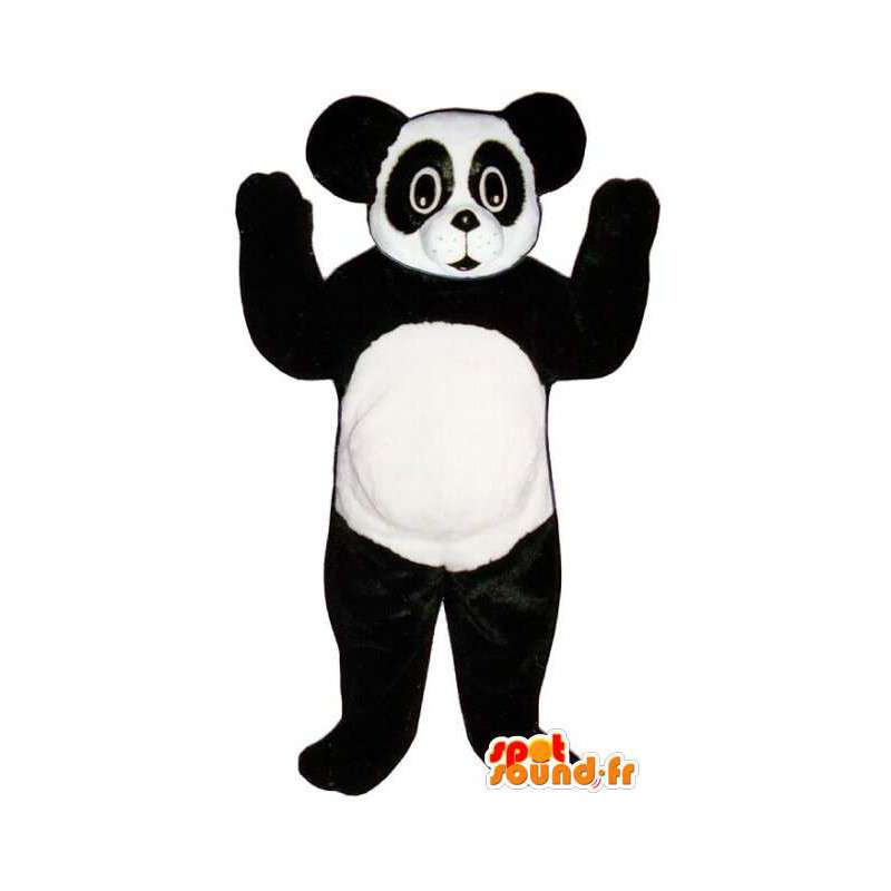 Sort og hvid panda maskot. Panda kostume - Spotsound maskot