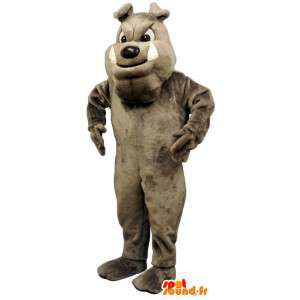 Gray bulldog mascot. Bulldog costume - MASFR004664 - Dog mascots