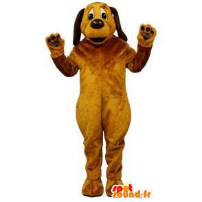 Cane mascotte giallo-arancio. Cane costume - MASFR004665 - Mascotte cane