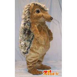 Mascot marrom e hedgehog bege. Costume Hedgehog - MASFR004691 - mascotes Hedgehog