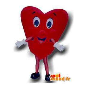 Maskot i form av ett rött hjärta. Hjärtadräkt - Spotsound maskot