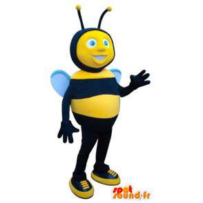 Maskot černé a žluté včelí. Bee Costume - Včelí maskoti - MASFR004717 - SpotSound.fr