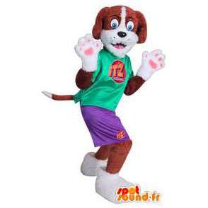 Koira maskotti pukeutunut urheiluvaatteet - MASFR004730 - koira Maskotteja
