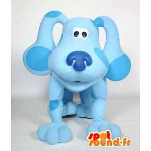 青い犬のマスコット、楽しい。犬のコスチューム-MASFR004737-犬のマスコット
