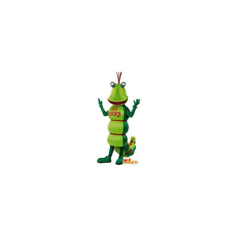 Green caterpillar mascot. Caterpillar costume - MASFR004741 - Mascots insect