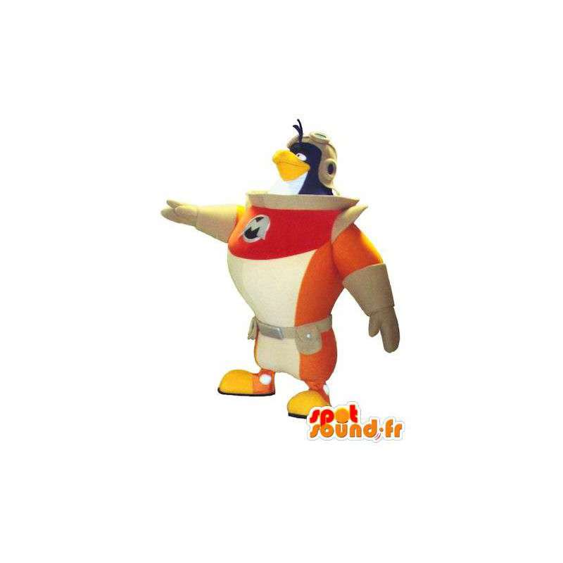 Mascotte d'oiseau astronaute. Costume de pingouin cosmonaute - MASFR004763 - Mascotte d'oiseaux