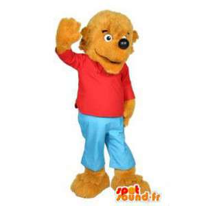 Gekleed hond mascotte in blauw en rood - MASFR004773 - Dog Mascottes