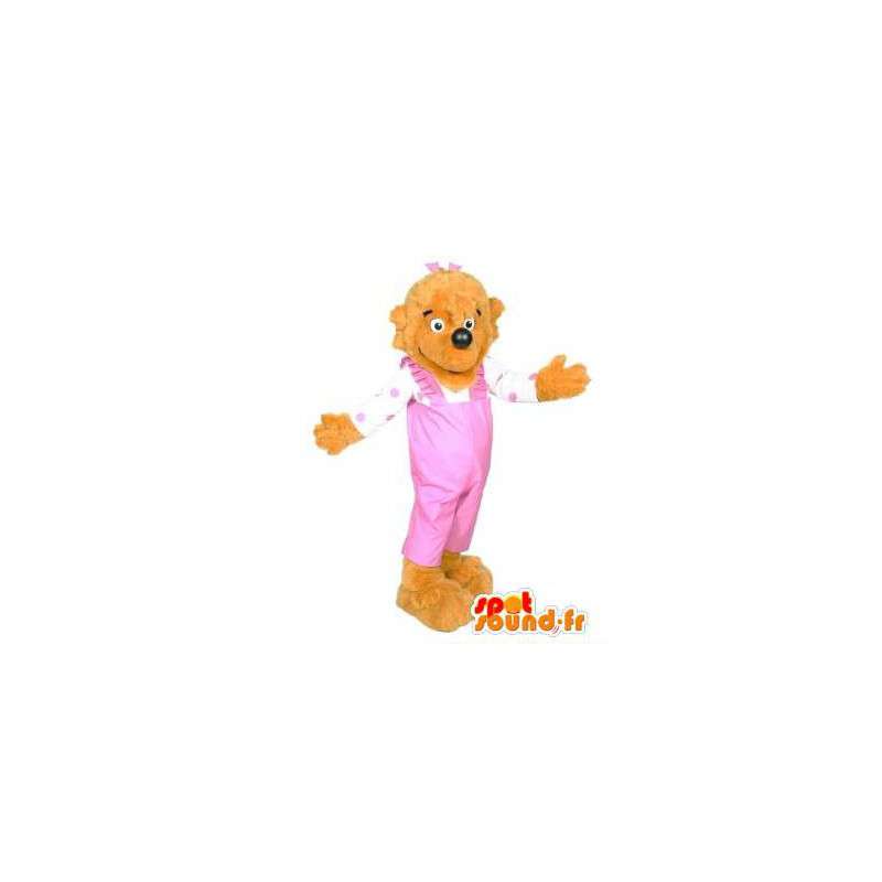 Perro mascota del vestido con un mono de color rosa - MASFR004774 - Mascotas perro