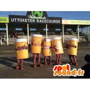 Mascot pints of beer giant. Pack of 5 suits - MASFR004796 - Fast food mascots