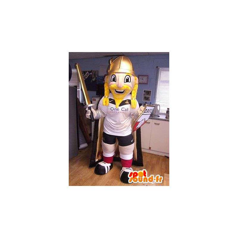 Mascot sportieve Viking - Aanpasbare maten - MASFR004797 - sporten mascotte