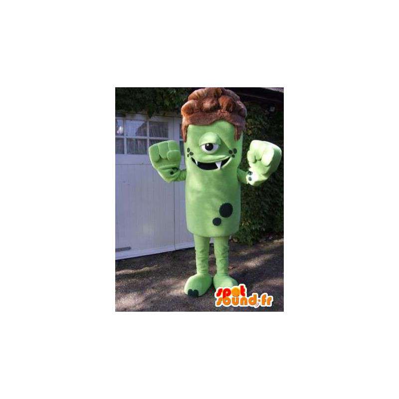 Mascot extra-terrestre verde com um olho - MASFR004804 - animais extintos mascotes
