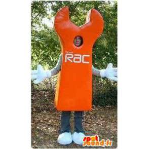 Mascot orange wrench - Customizable all sizes - MASFR004808 - Mascots of objects
