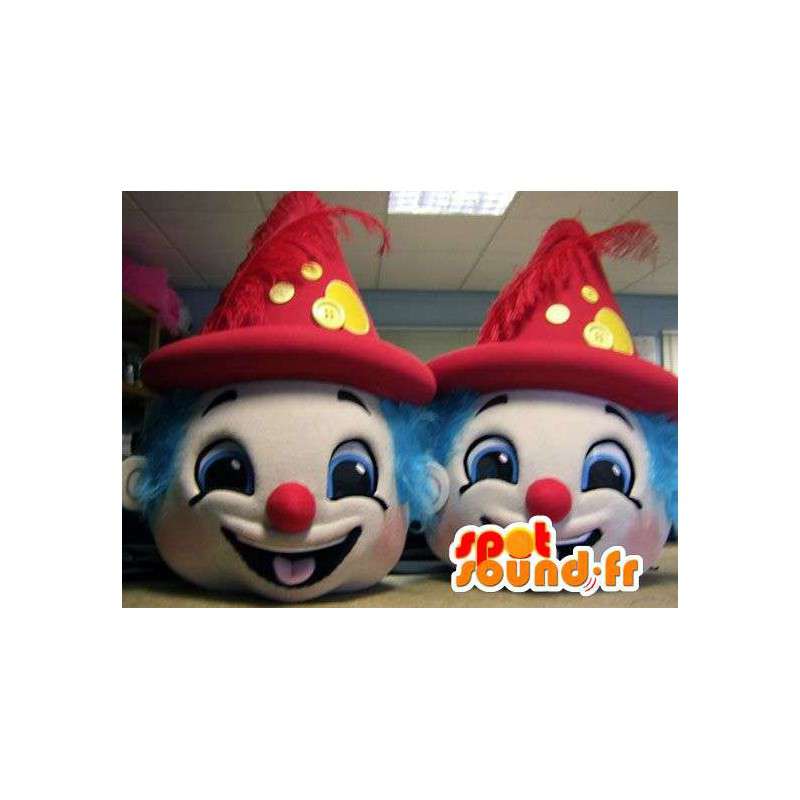 Mascotas encabeza colorido payaso. Pack de 2 - MASFR004809 - Cabezas de mascotas