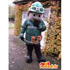 Bygningsarbeider Mascot. Mascot bygningen arbeidstaker - MASFR004817 - Man Maskoter