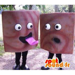 Mascots chocolate square. Pack of 2 mascots - MASFR004819 - Mascots of pastry