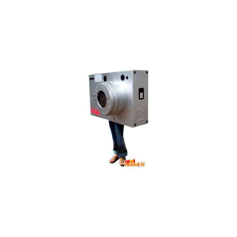 Harmaa kamera maskotti. kamera Suit - MASFR004834 - Mascottes Fast-Food