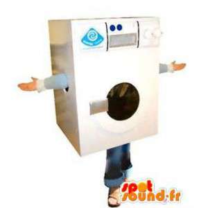 Maskot i form af en kæmpe hvid vaskemaskine - Spotsound maskot