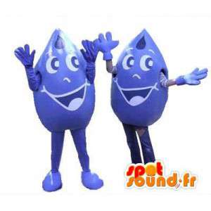 Mascots krople wody niebieski. Pakiet dwóch - MASFR004843 - Niesklasyfikowane Maskotki