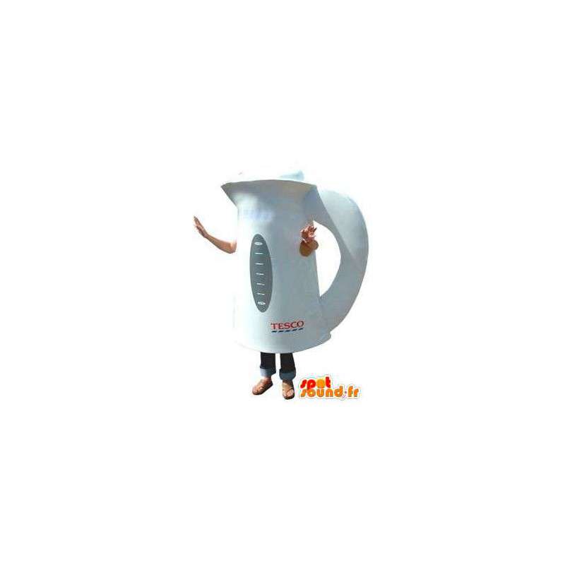 Mascot em forma chaleira eléctrica branco, gigante - MASFR004849 - objetos mascotes