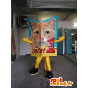 Mascot kissa elintarvikepakkaukset - MASFR004886 - kissa Maskotteja