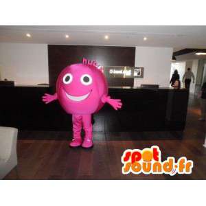 Mascotte de boule rose de taille géante. Costume rose - MASFR004892 - Mascottes non-classées