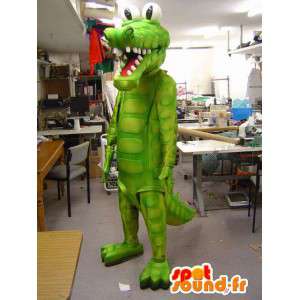 Grøn krokodille maskot. Krokodille kostume - Spotsound maskot