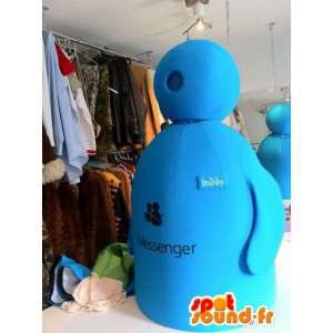 Mascot mann MSN Messenger, blå - MASFR004904 - Man Maskoter