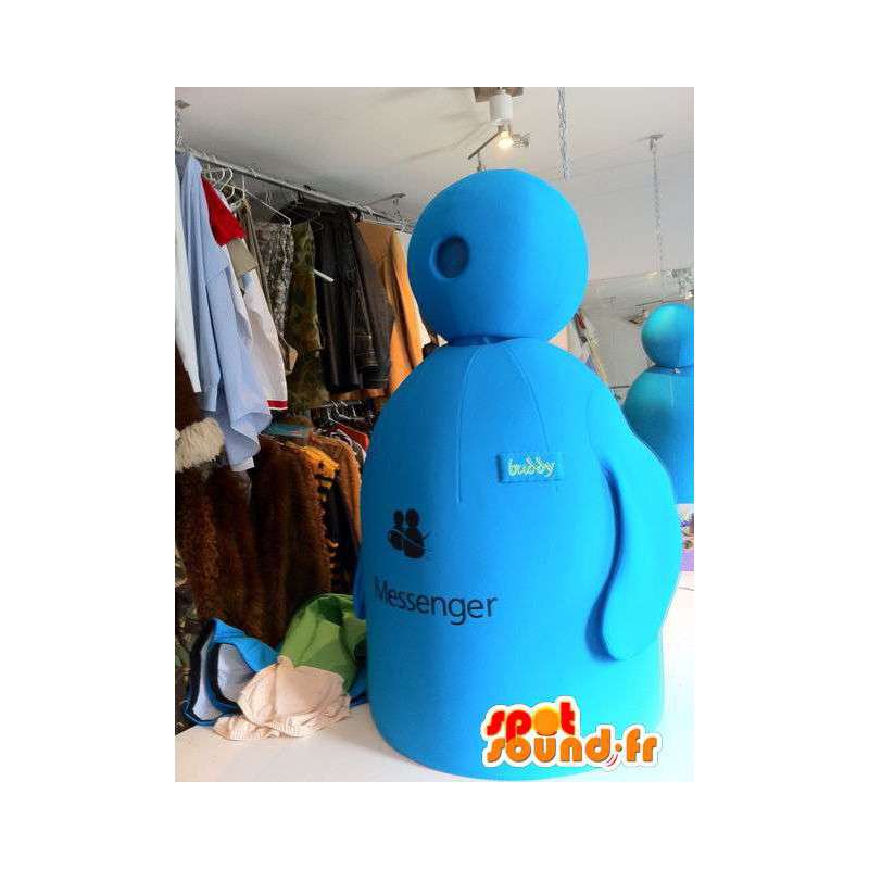 Mascota del muñeco de nieve de MSN Messenger, azul - MASFR004904 - Mascotas humanas