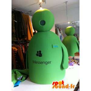 Maskot muž MSN Messenger, zelená - MASFR004905 - Man Maskoti
