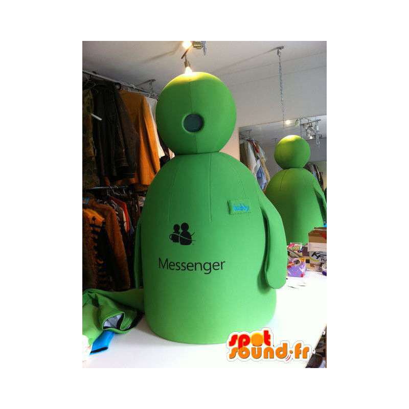 Pupazzo di neve mascotte MSN Messenger, verde - MASFR004905 - Umani mascotte