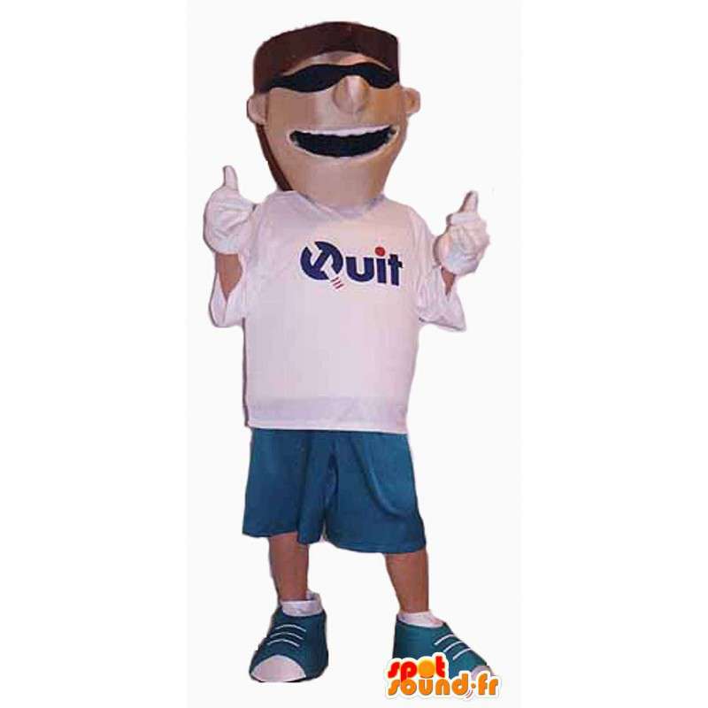 Mascot man in korte broek met een zonnebril - MASFR004406 - man Mascottes