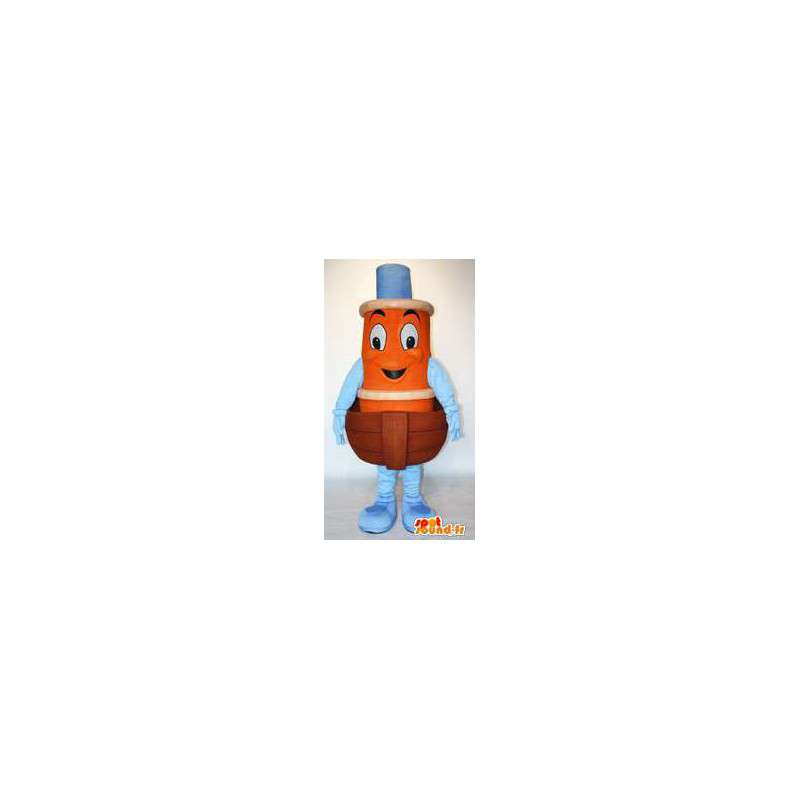 Boat-shaped mascot, orange and blue. Boat Costume - MASFR004407 - Mascots of objects