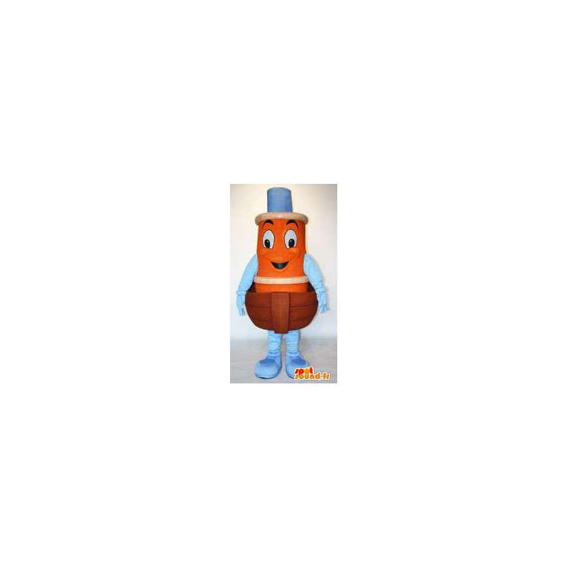 Båtformede maskot, oransje og blå. båten Costume - Objekt maskoter - MASFR004407 - SpotSound.fr