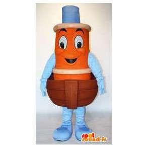 Båtformede maskot, oransje og blå. båten Costume - Objekt maskoter - MASFR004407 - SpotSound.fr