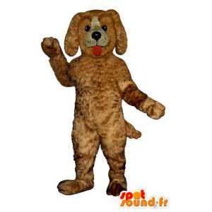 Plys hundemaskot. Brun hundedragt - Spotsound maskot