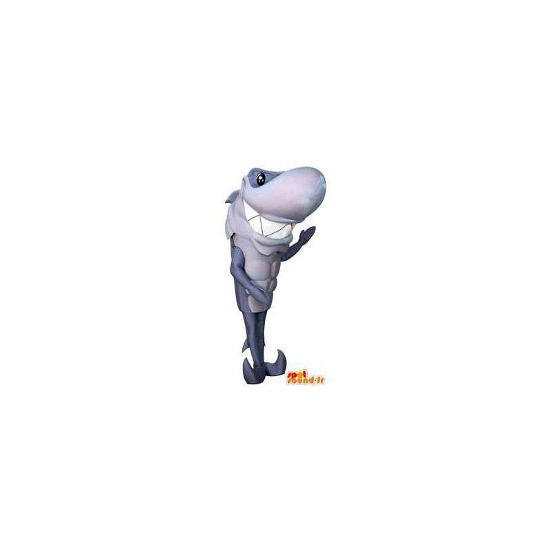 Mascotte de requin gris en peluche. Costume de requin - MASFR004415 - Mascottes Requin