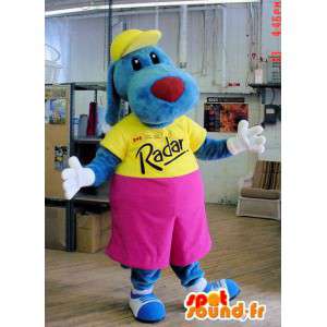 Blue pes maskot módy. Modrý Dog Costume - Maskoti psů - MASFR004448 - SpotSound.fr