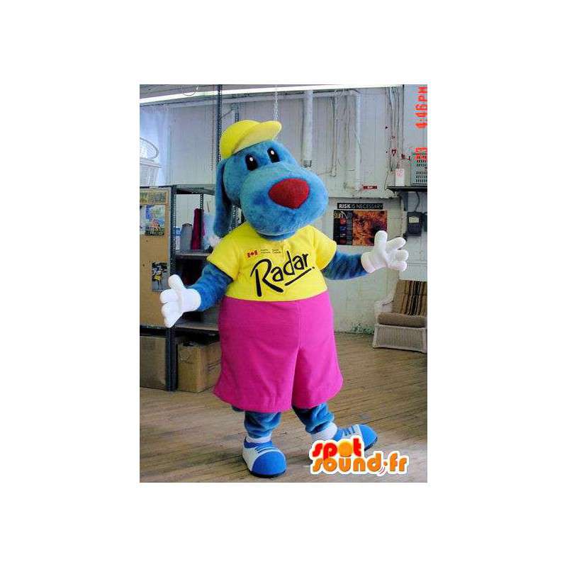 Blue pes maskot módy. Modrý Dog Costume - Maskoti psů - MASFR004448 - SpotSound.fr
