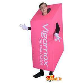 Mascot shaped pink box. Costume Box - MASFR004470 - Mascots of objects