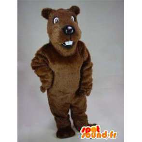 Brun bever maskot plysj. Beaver Costume - MASFR004908 - Beaver Mascot