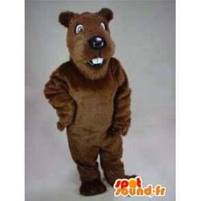 Hnědý bobr maskot plyšoví. Beaver Costume - MASFR004908 - Beaver Maskot
