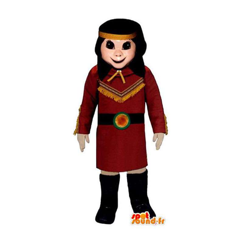 Costume indiano ragazza - giovane Mascot indiano - MASFR004936 - Ragazze e ragazzi di mascotte