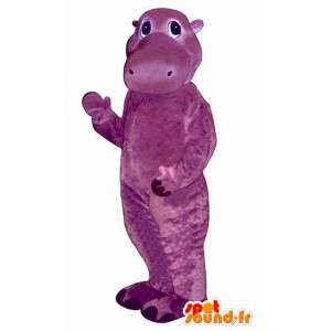 Déguisement représentant un hippopotame violet - MASFR004937 - Mascottes Hippopotame