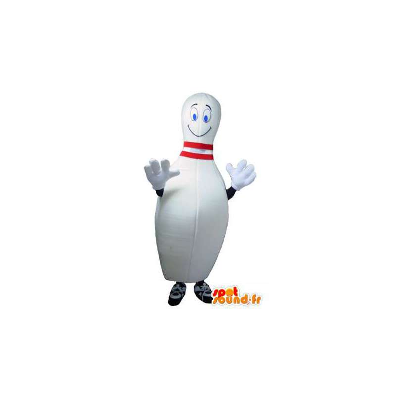 Dräkt som representerar en bowlingnål - Spotsound maskot